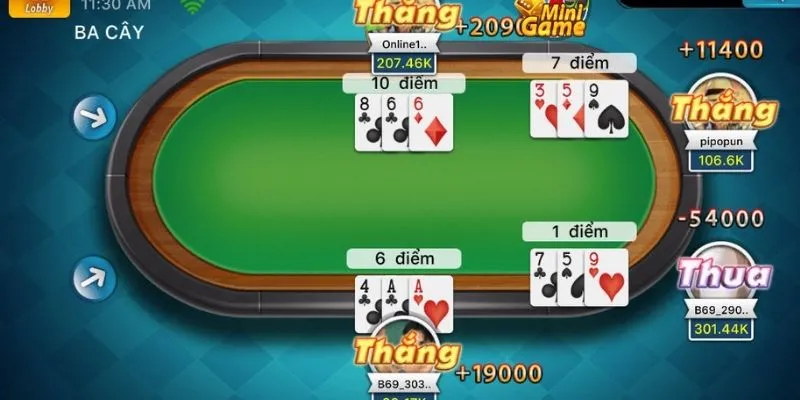 Khám phá luật chơi bài ba cây cơ bản